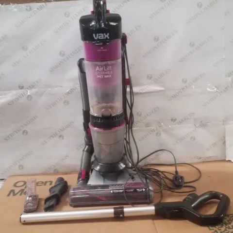 BOXED VAX UCPMSHV1 AIR LIFT STEERABLE PET MAX CORDED UPRIGHT VACUUM CLEANER