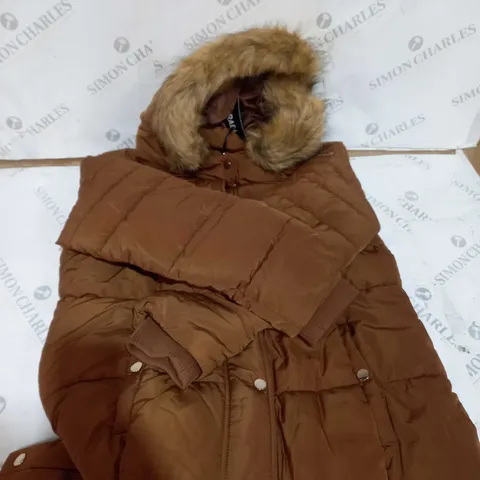 CENTIGRAD PADDED COAT WITH REMOVABLE FUR BROWN SIZE MEDIUM