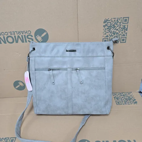 NICOLE BROWN GREY HAND BAG WITH SHOULDER STRAP TAGGED