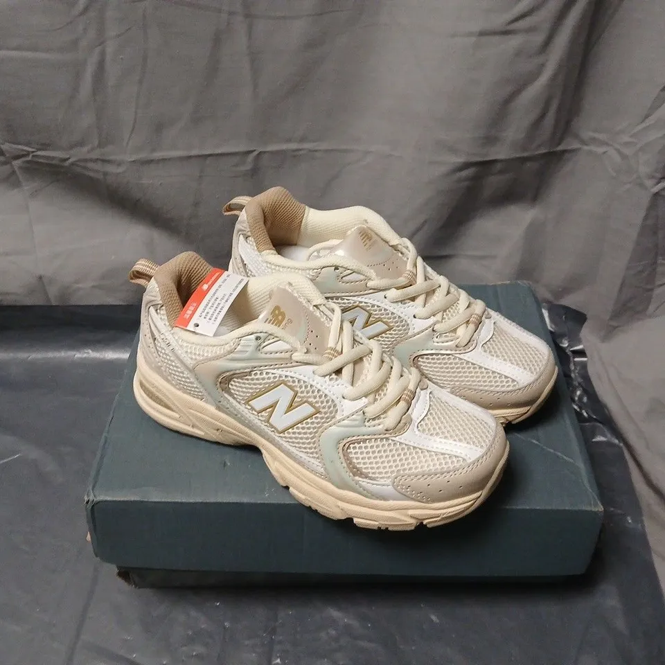 NEW BALANCE SNEAKERS – CREAM/BEIGE MESH UPPER UK SIZE 4