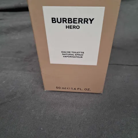 BOXED AND SEALED BURBERRY HERO EAU DE TOILETTE 50ML