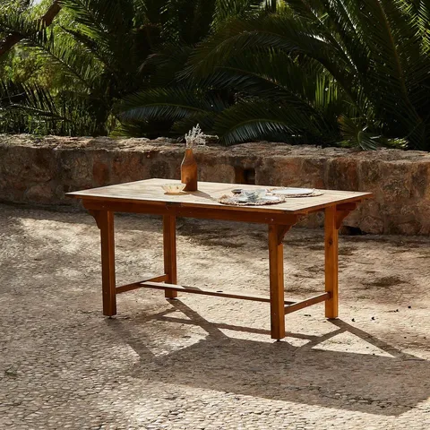 BOXED LAURA JAMES 4-8 SEATER WOODEN EXTENDABLE GARDEN DINING TABLE