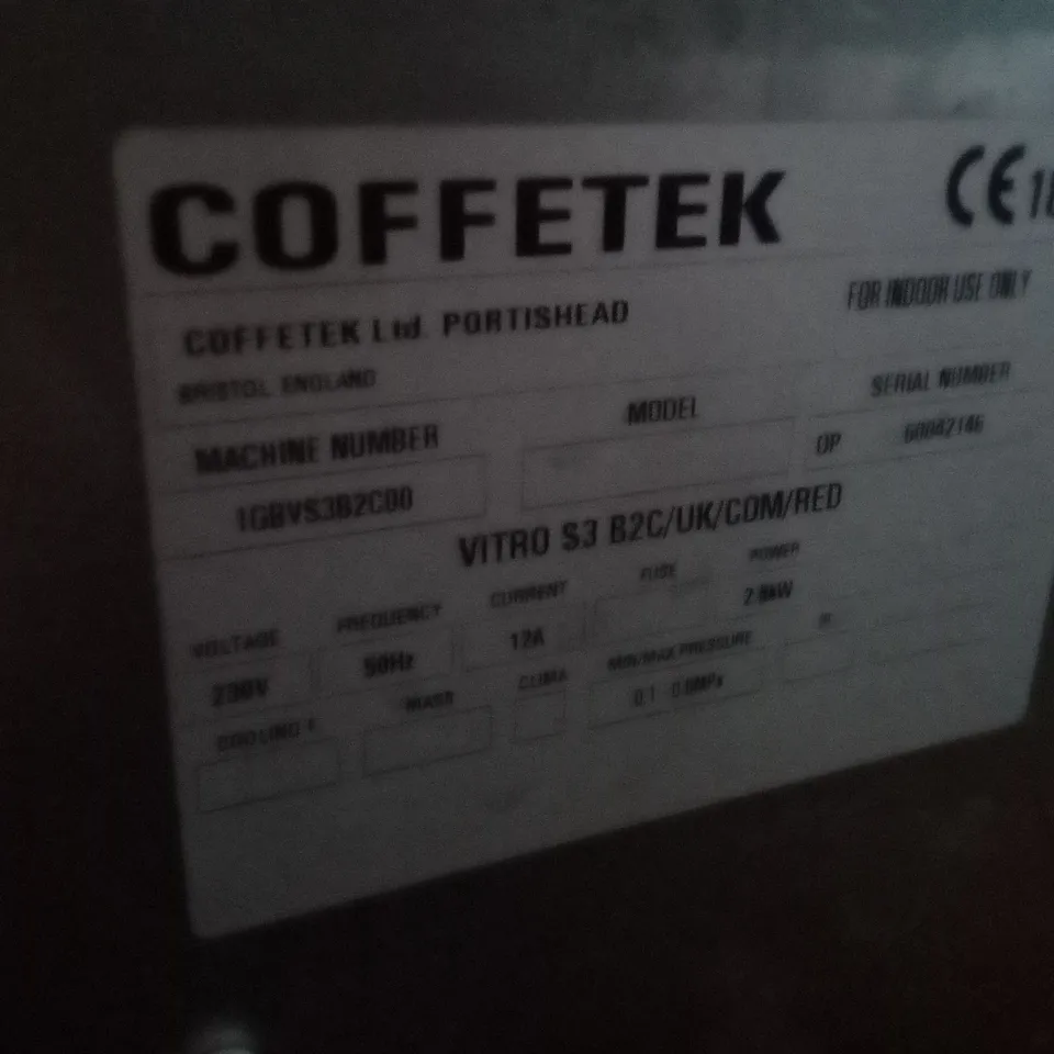 COFFEETEK VITRO S3 B2C COFFEE MACHINE