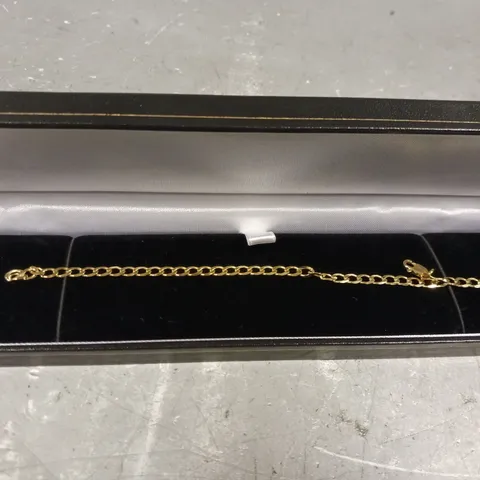 9 CARAT YELLOW GOLD SOLID DIAMOND CUT BRACELET