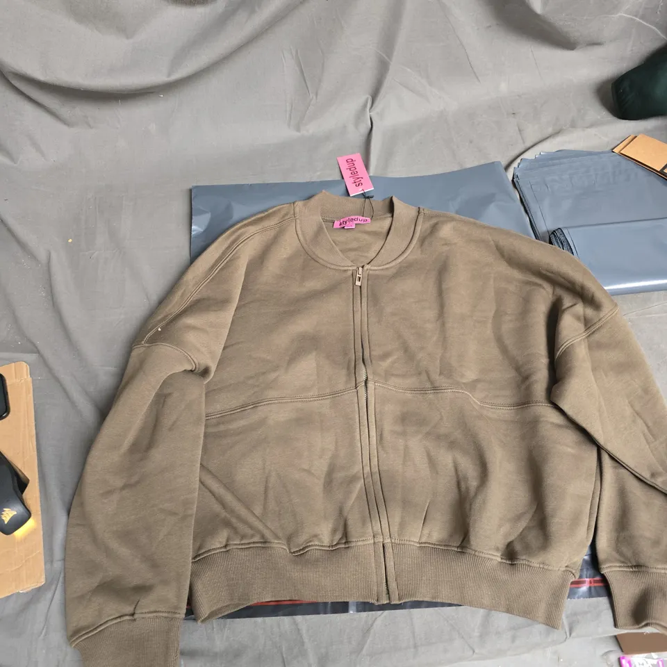 STYLEDUP KHAKI BOMBER JACKET – M/L (UK SIZE M/L)