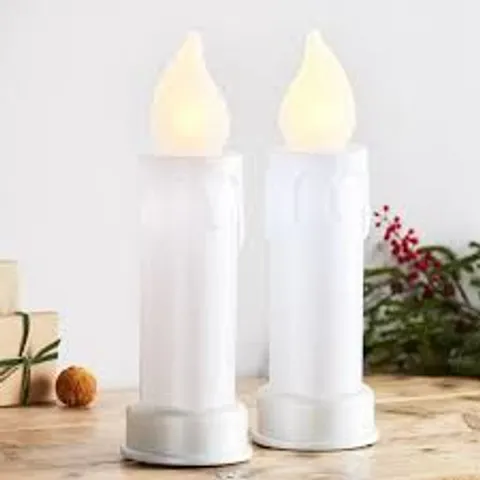NR CHRISTMAS SET OF 2 BLOW MOLD RGB CANDLES WITH REMOTE
