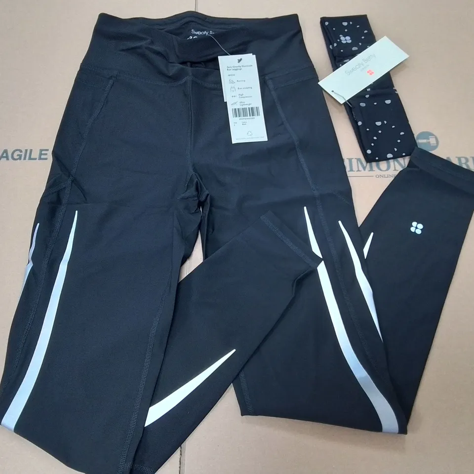 LOT OF 2 SWEATY BETTY CLOTHING ITEMS INCLUDES ZERO GRAVITY LEGGINGS S AND HEADBAND