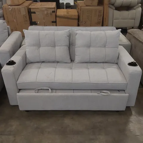 QUALITY DESIGNER FABRIC UPHOLSTERED SOFA BED