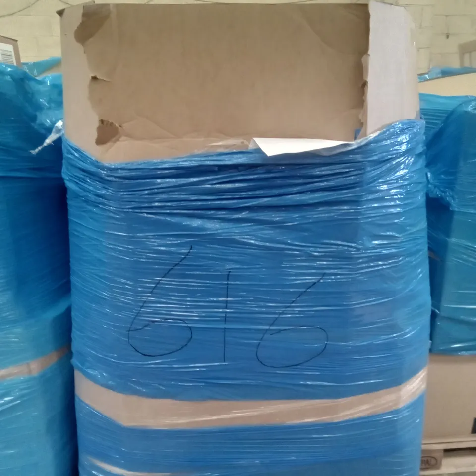 PALLET OF ASSORTED ITEMS INCLUDING STOREMIC TOILET SEAT, AMISGLASS GLASS JARS, 12" DISTANCE MEASURING WHEEL, KUYAL CHAIR MAT, TRUNKI, NAVARIS MAGNETIC MEMO BOARD 