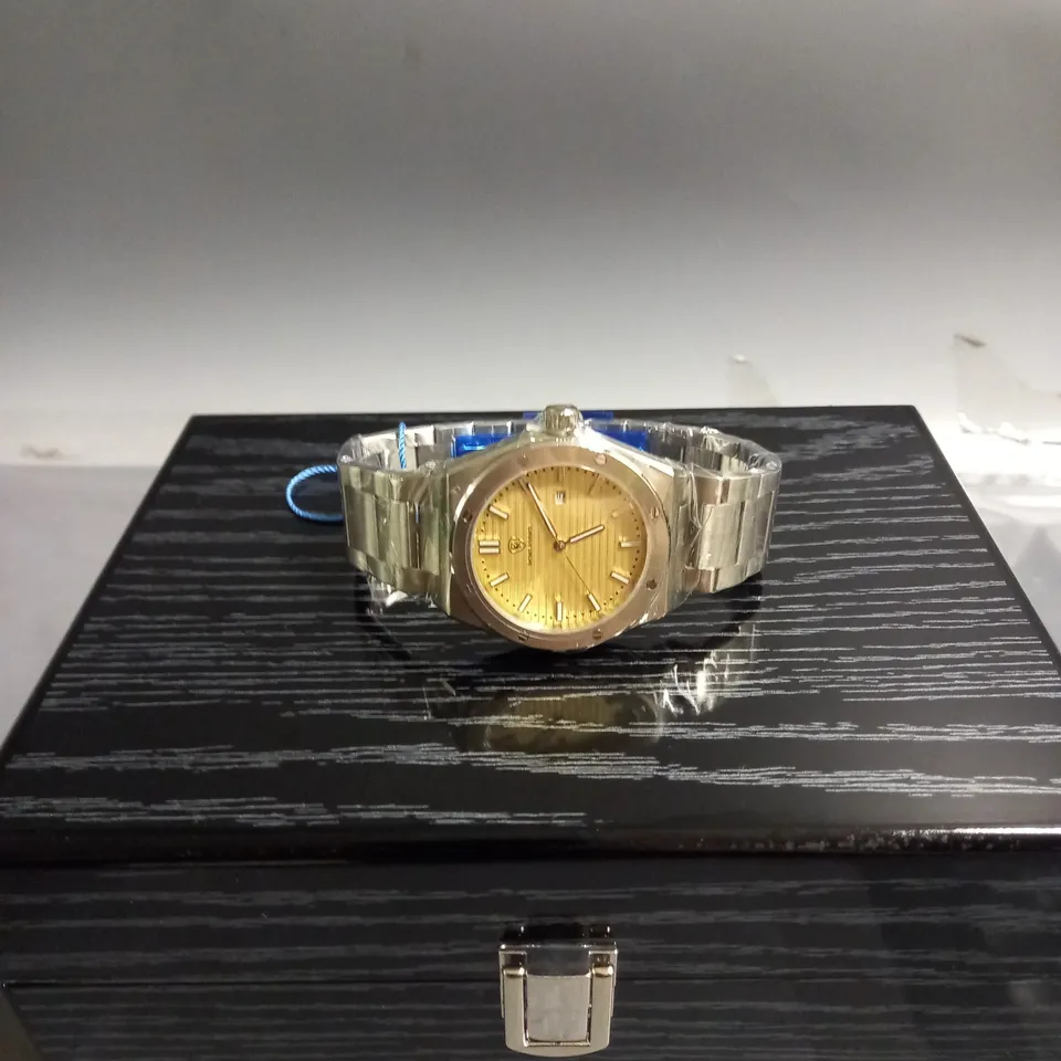 BERNARD REINHARDT MENS 316 STAINLESS STEEL WATCH IN GOLD/SILVER