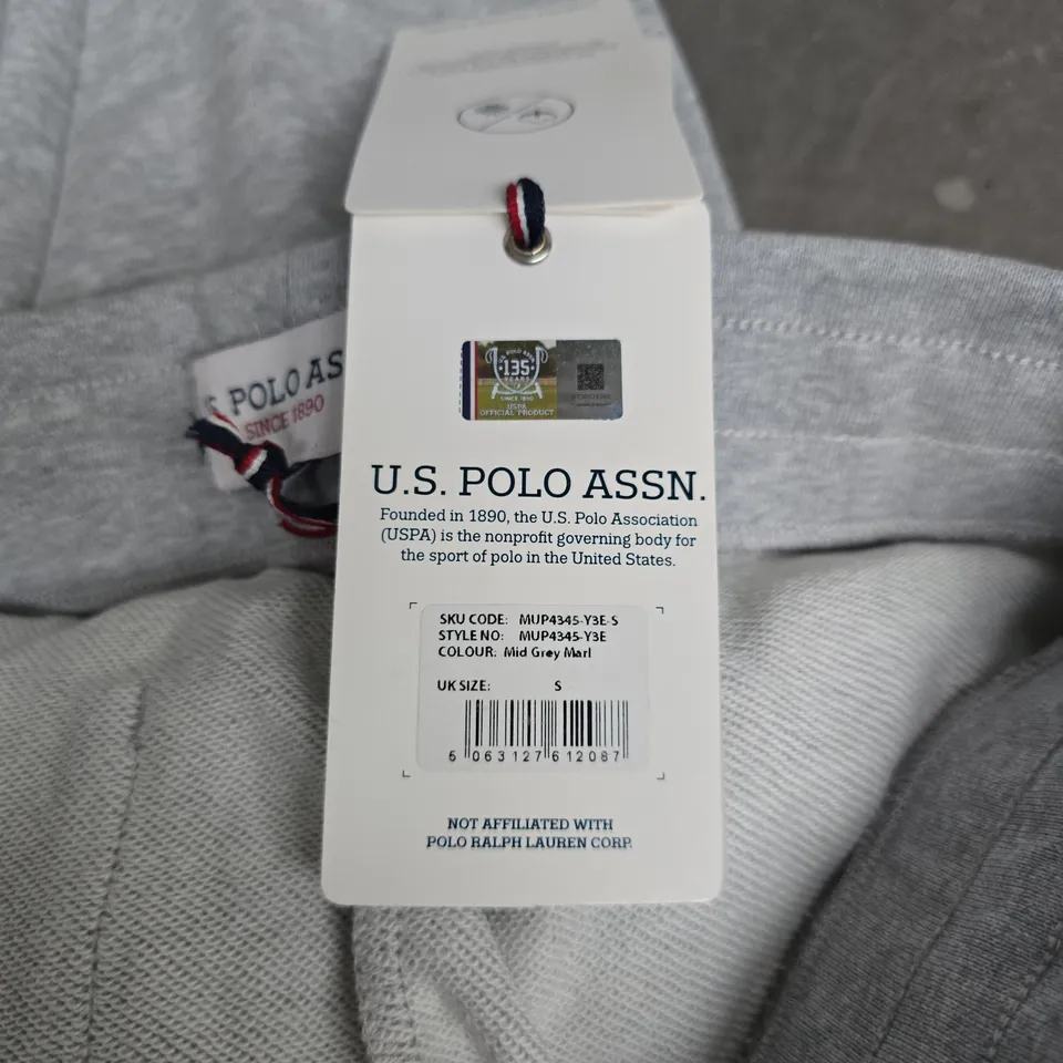 U.S. POLO ASSN. GREY POLO SHIRT – UK SIZE S – MID GREY MARL