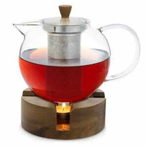 KLARSTEIN SENCHA DESIGNER TEAPOT OOLONG WITH WOODEN WARMER
