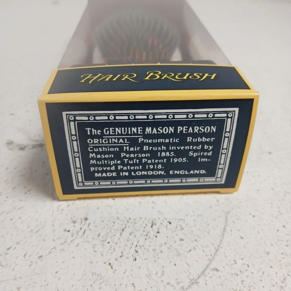 MASON PEARSON HAIR BRUSH - GENUINE ORIGINAL PNEUMATIC RUBBER CUSHION, BOXED