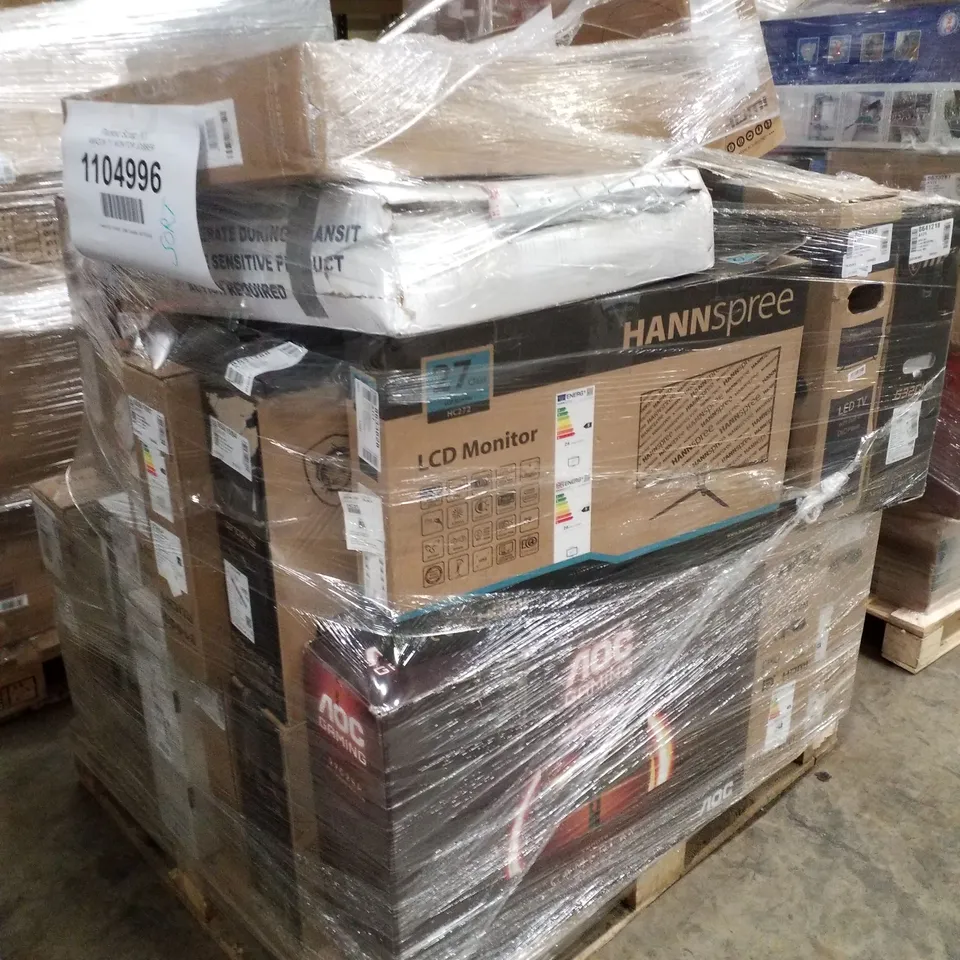 PALLET OF APPROXIMATELY 22 UNPROCESSED RAW RETURN MONITORS AND TELEVISIONS TO INCLUDE;