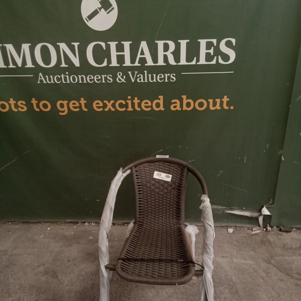 2X GOODHOME GREY RATTAN CHAIRS