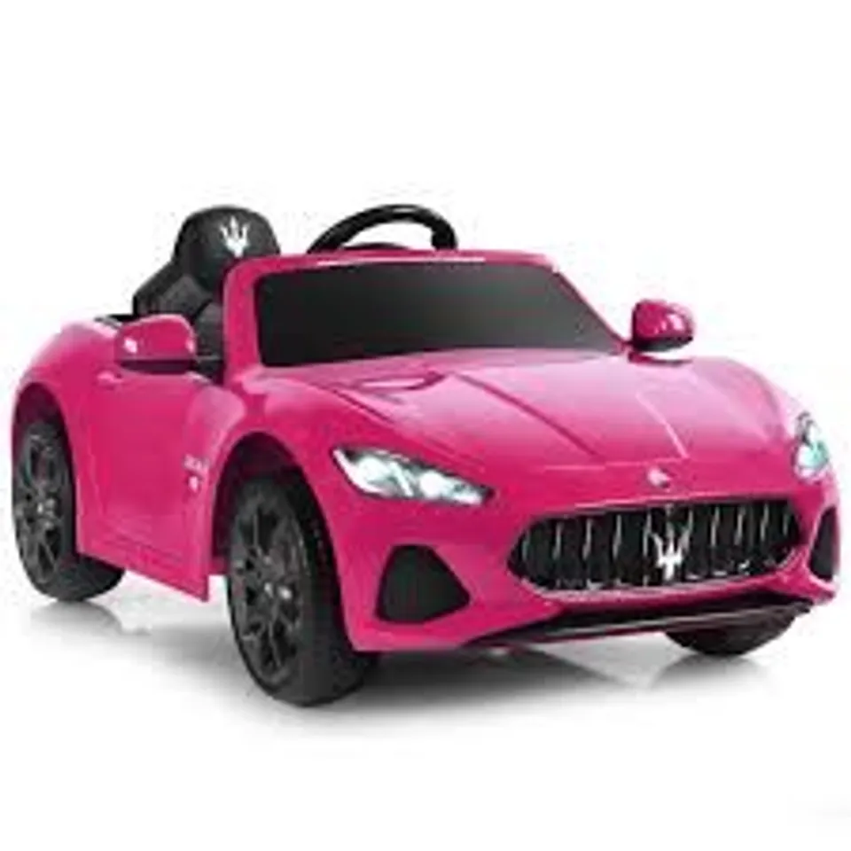 BOXED MASERATI 12V KIDS ELECTRIC RIDE ON CAR LICENSED BATTERY POWERED VEHICLE REMOTE CONTROL - PINK