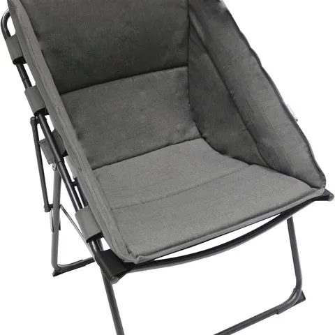 BOXED HOMECALL FOLDING CAMPING CHAIR WITH OLEFIN FABRIC - DARK GREY (1 BOX)