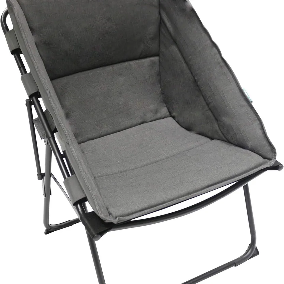 BOXED HOMECALL FOLDING CAMPING CHAIR WITH OLEFIN FABRIC - DARK GREY (1 BOX)