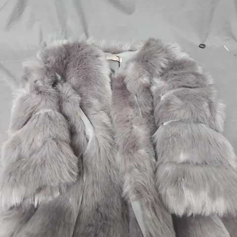 JAYLEY COLLECTION FAUX FUR COAT – ONE SIZE