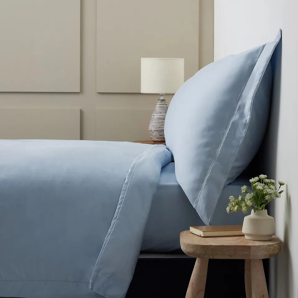 NORTHERN NIGHTS 400TC COTTON TENCEL 4 PIECE DUVET SET WITH STITCH DETAIL