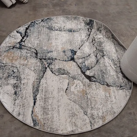 ABDUALEEM GREY/BLACK RUG // 160 X 160CM