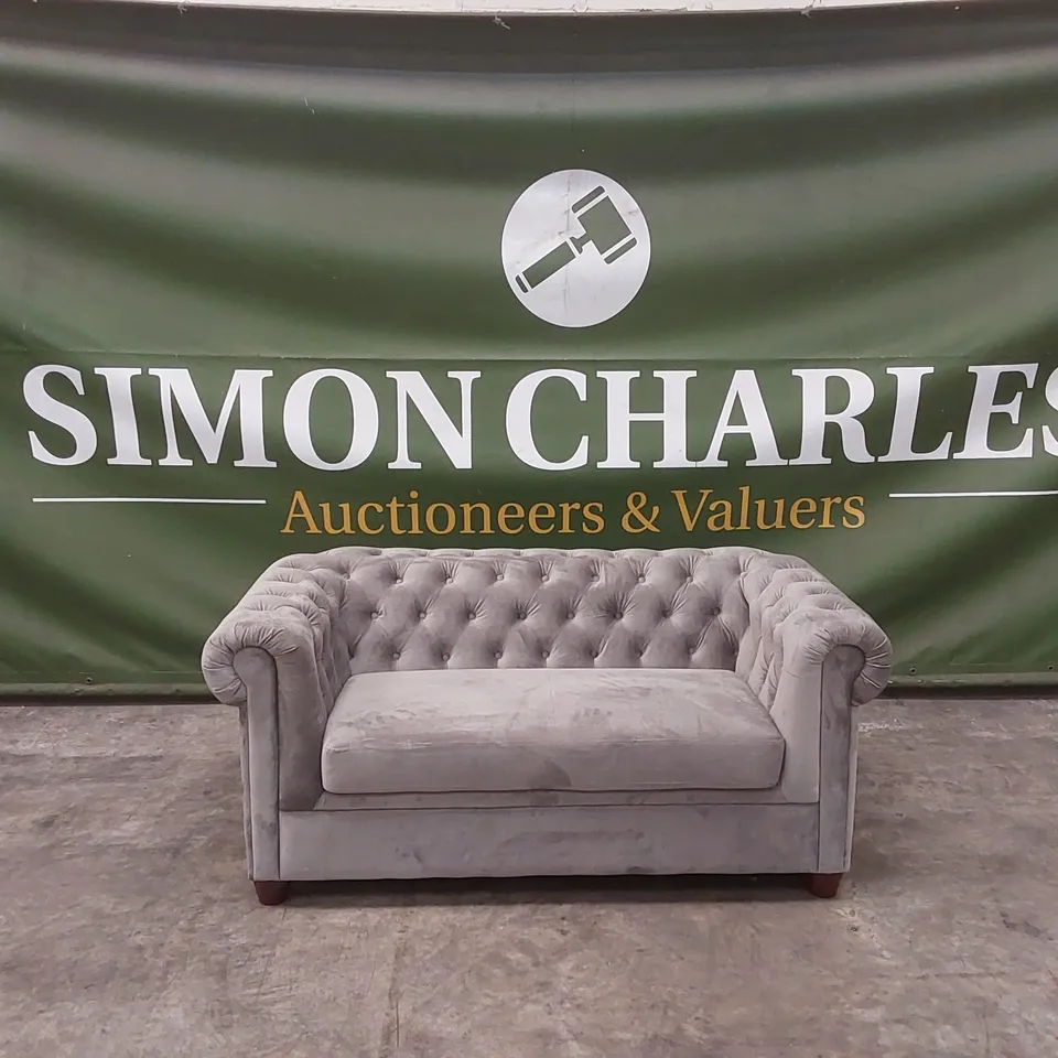CHESTER FABRIC 2 SEATER SOFA - GREY  RRP £699