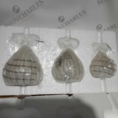 JULIEN MACDONALD SET 3 PRELIT GLASS ANGELS 