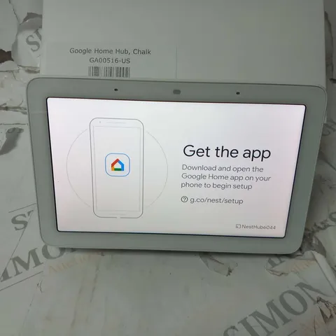 BOXED GOOGLE HOME HUB CHALK GA00516-US