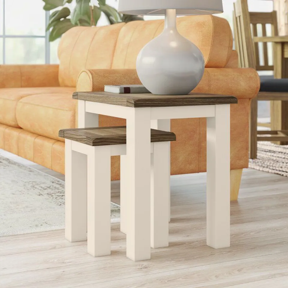 BOXED 2 PIECE NEST OF TABLES-LACQUERED