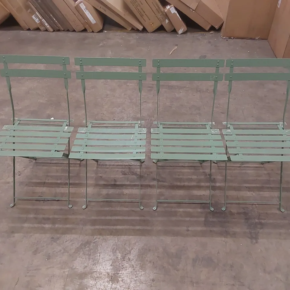 RIVE DROITE BISTRO CHAIRS SET OF 4 THISTLE GREEN