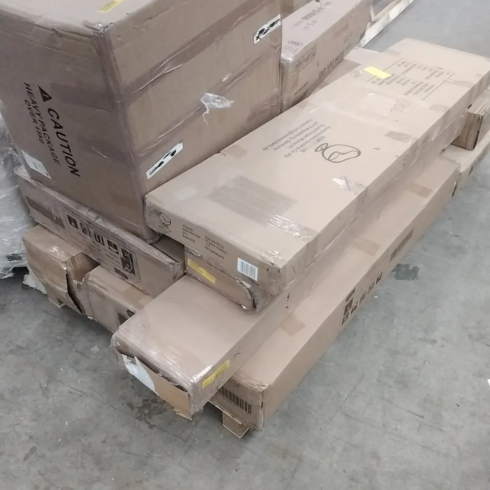 PALLET OF ASSORTED AND INCOMPLETE FURNITURE PIECES ETC