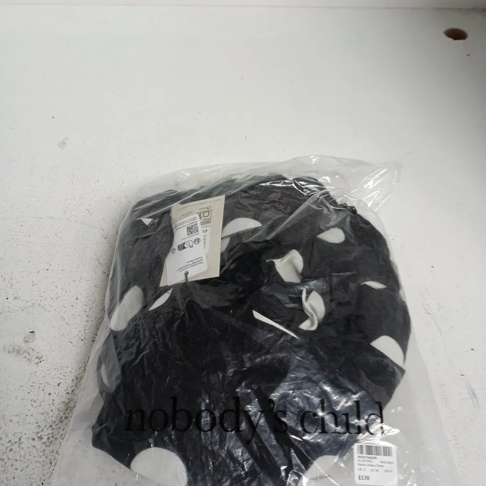UK 12 NOBODY'S CHILD MARLEY MIDAXI DRESS – BLACK SPOT (EU 40, USA 8)