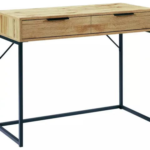 BOXED BALI 2 DRAWER DRESSING TABLE - OAK (1 BOX)