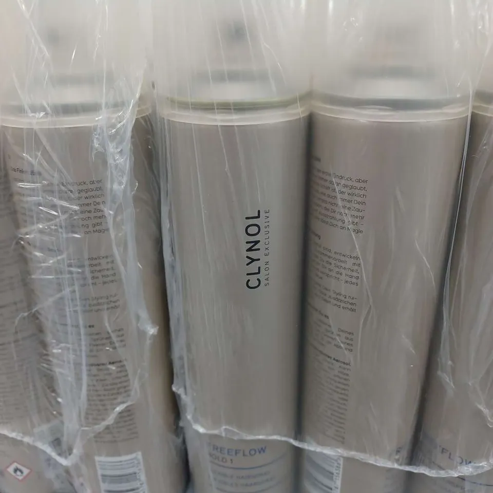 LOT OF APPROX 45 CLYNOL FREE FLOW HAIRSPRAY