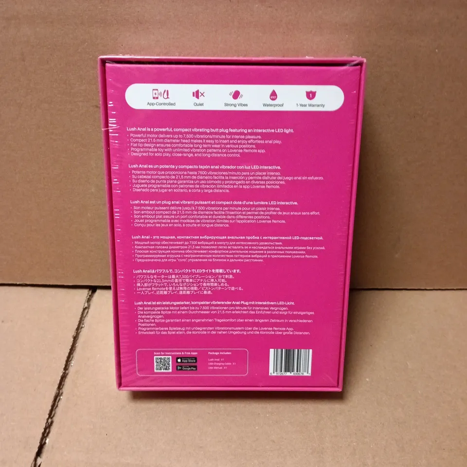 SEALED LOVENSE LUSH ANAL REMOTE CONTROLLED SMALL ANAL VIBRATOR