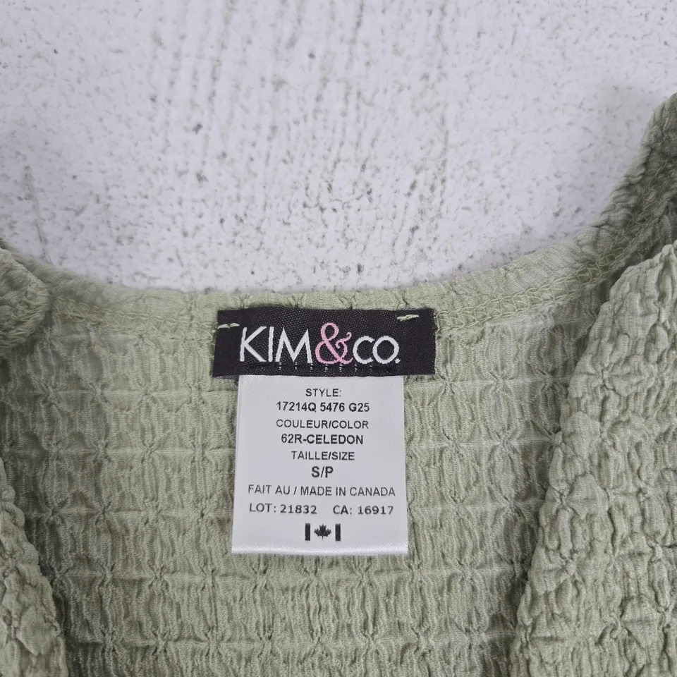 KIM & CO WOMEN'S SLEEVELESS KNIT VEST, OLIVE GREEN, SIZE S/P (SMALL/PETITE) – MADE IN CANADA
