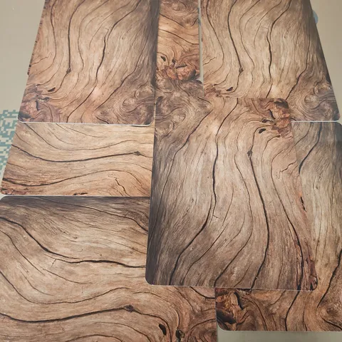 7 WOOD PRINT DESIGN PLACEMATS