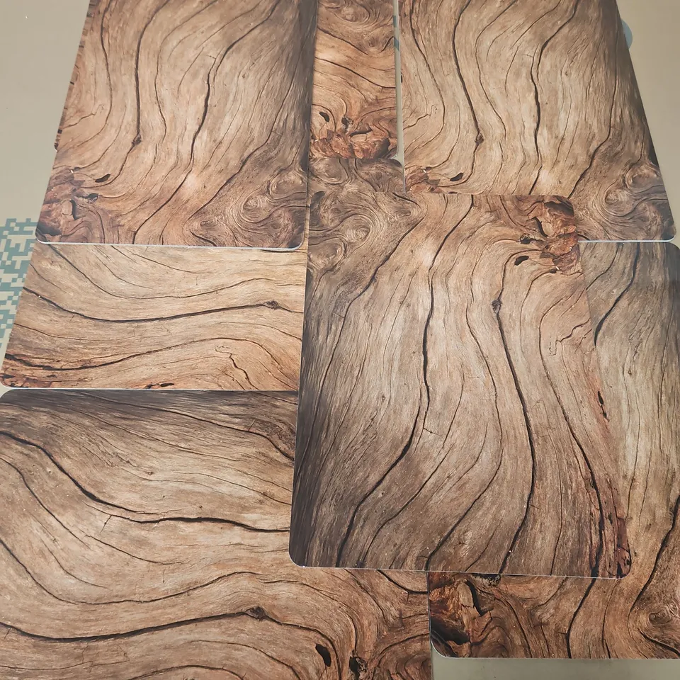 7 WOOD PRINT DESIGN PLACEMATS