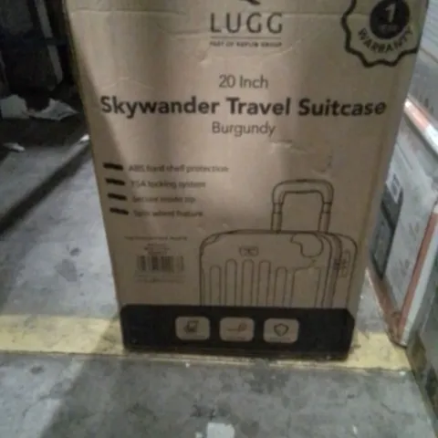 BOXED KEPLIN LUGG 20INCH SKYWANDER TRAVEL SUITCASE BURGUNDY COLOUR 