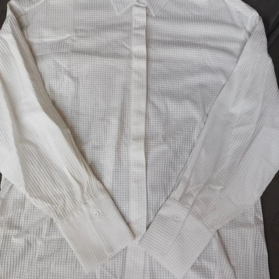 MASSIMO DUTTI LONG SLEEVE BUTTON-UP SHIRT IN WHITE SIZE XS