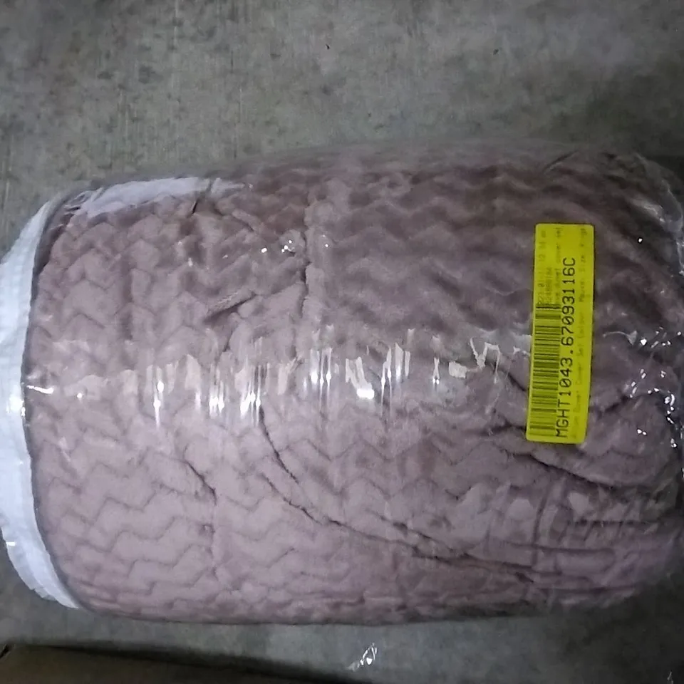 ALLON DUVET COVER SET MAUVE KINGSIZE