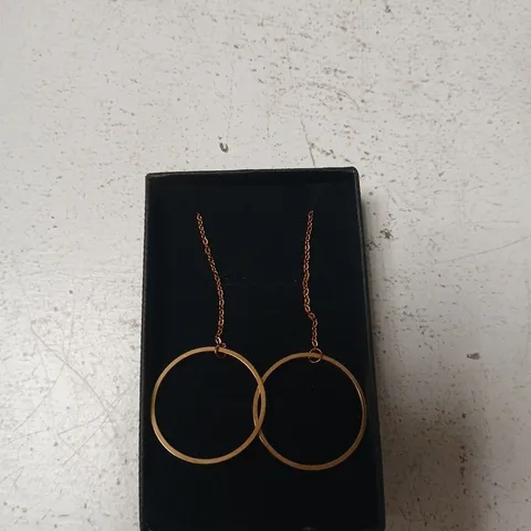 ATLAS OF DREAMS GOLD-TONE HOOP DROP EARRINGS