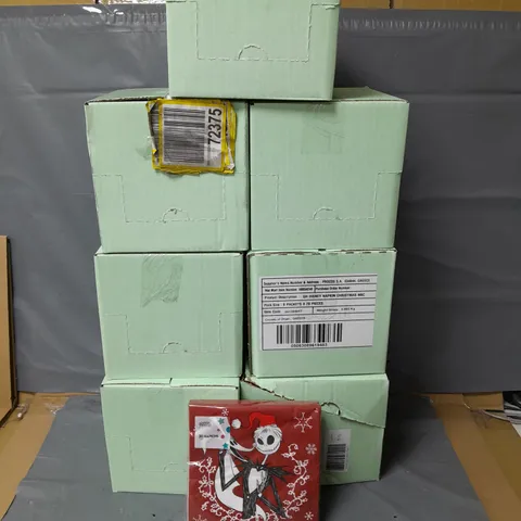 LOT OF 7 BOXES OF CHRISTMAS NAPKINS X 160 PER BOX