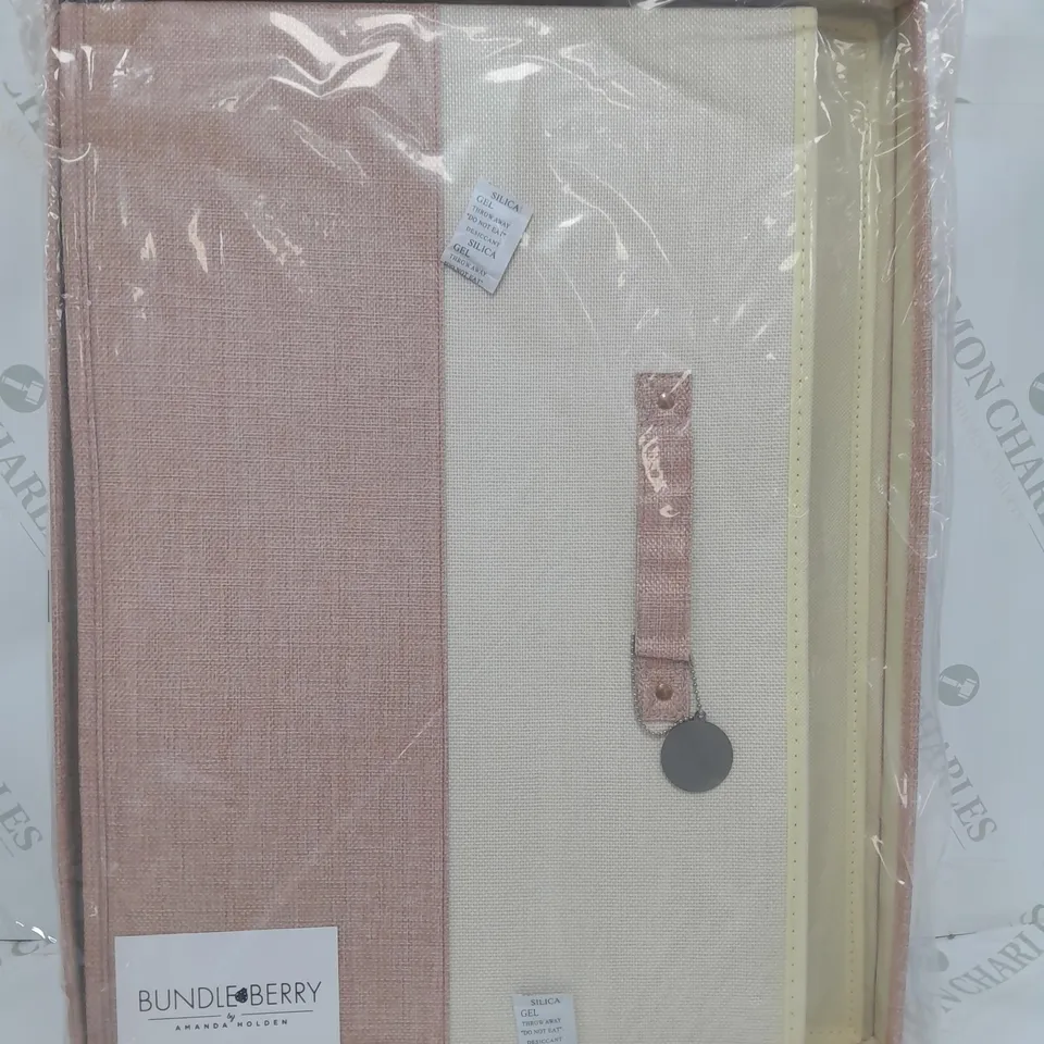 BOXED BUNDLEBERRY BY AMANDA HOLDEN LARGE PINK STORAGE BOXES