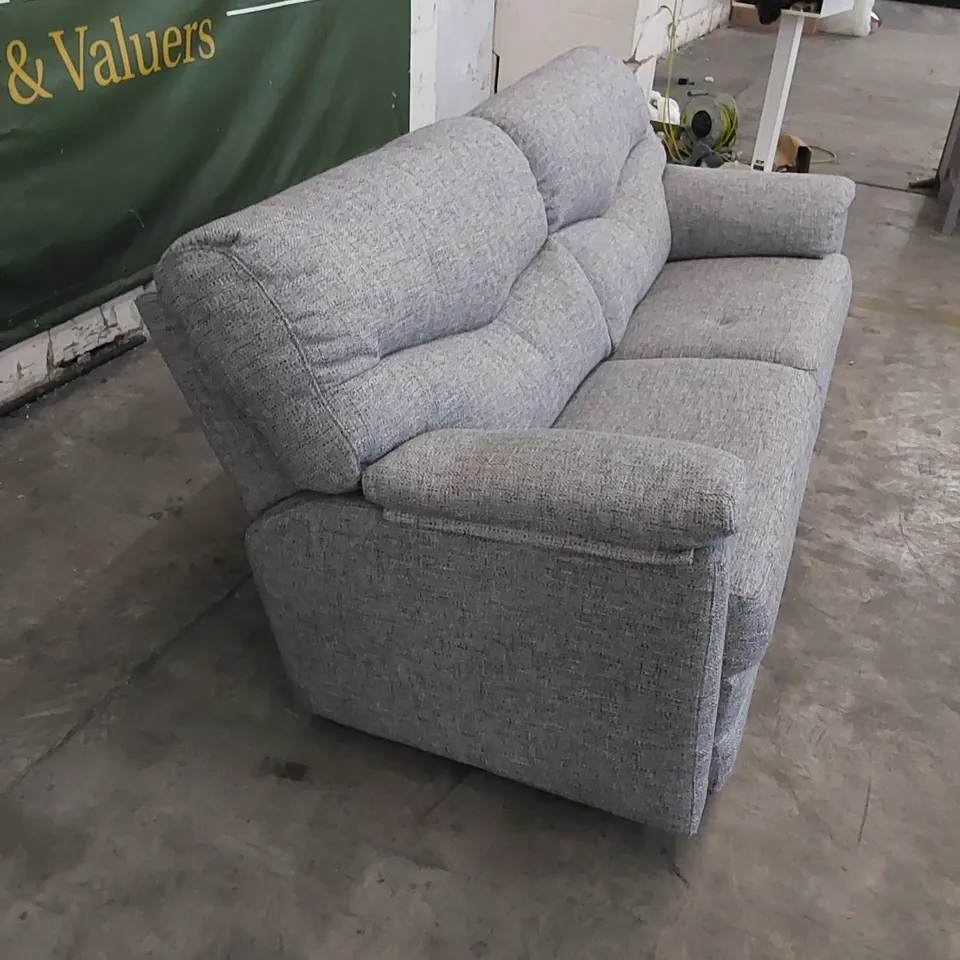 QUALITY G PLAN DESIGNER STRATFORD 3 SEATER SOFA IN REED PEWTER FABRIC 