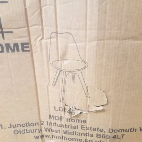 BOXED MOF HOME SET OF 4 DARK GREY DINING CHAIRS