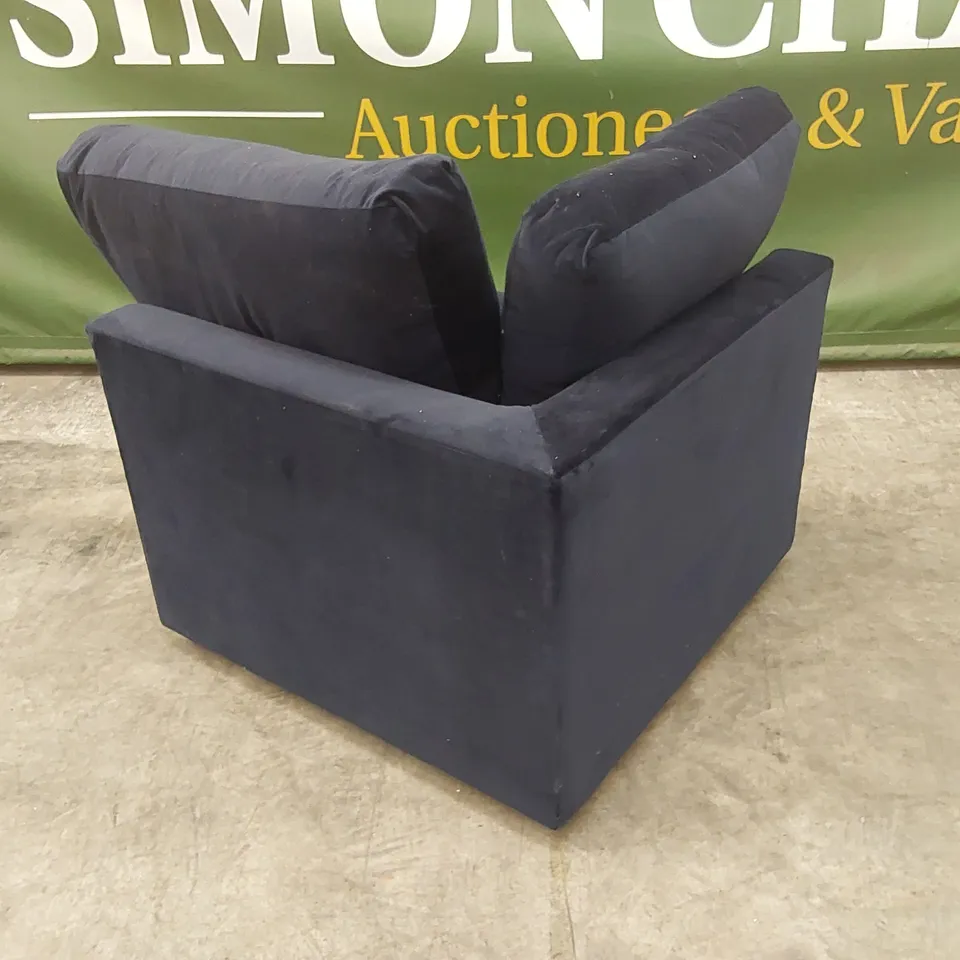 QUALITY DESIGNER CORNER SOFA SECTION - NAVY VELVET // SECTION OF A SOFA ONLY