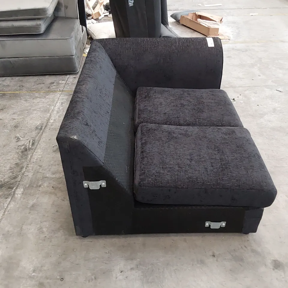 QUALITY DESIGNER 2 SEATER SECTION BLACK FABRIC