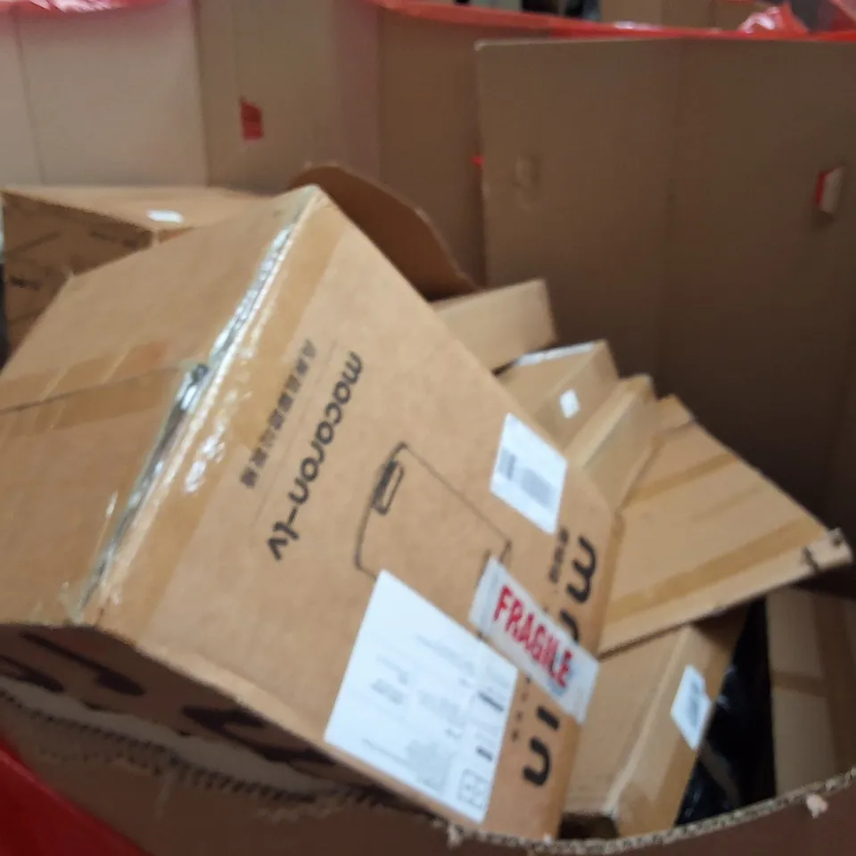 PALLET OF ASSORTED HOUSEHOLD ITEMS AND PRODUCTS TO INCLUDE;TRASH CAN,AIR COOLER,PHOTO FRAME