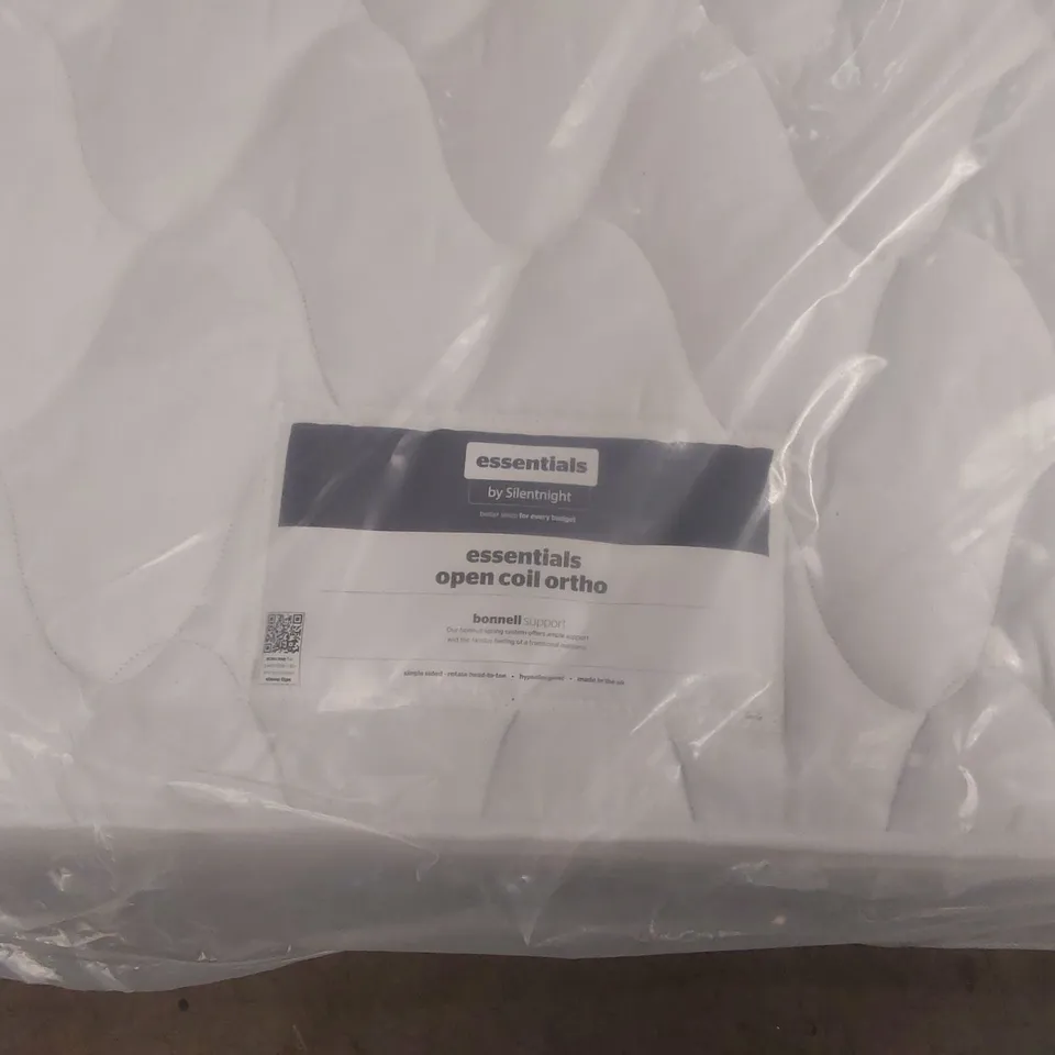 QUALITY BAGGED SILENTNIGHT OPEN COIL ORTHO 4'6" DOUBLE MATTRESS 